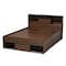 Baxton Studio Tristan Wood 1-Drawer Queen Size Platform Storage Bed with Shelves 164-10746 - alternate 4